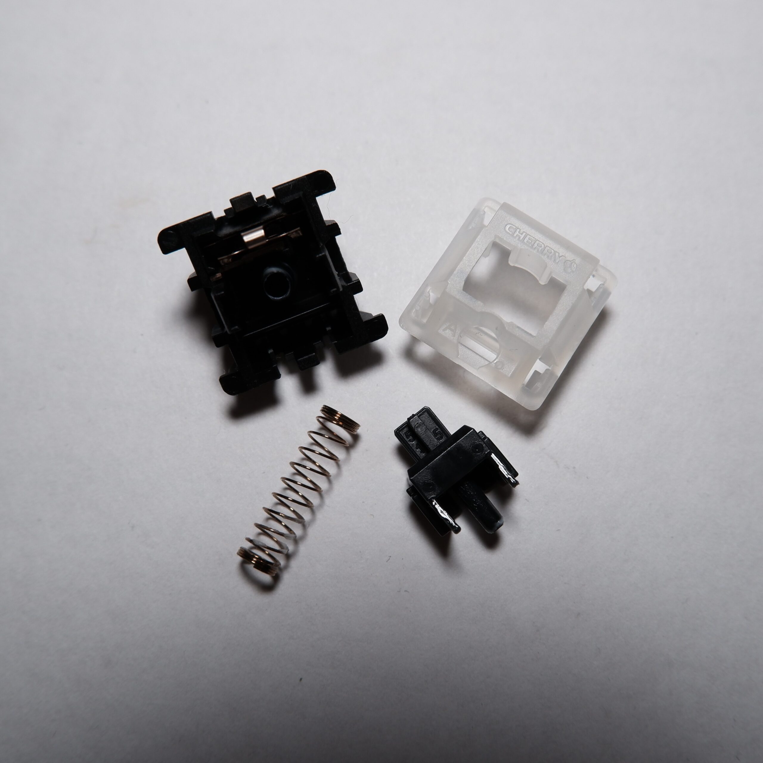 Cherry MX Black (Clear-Top) switch disassembled