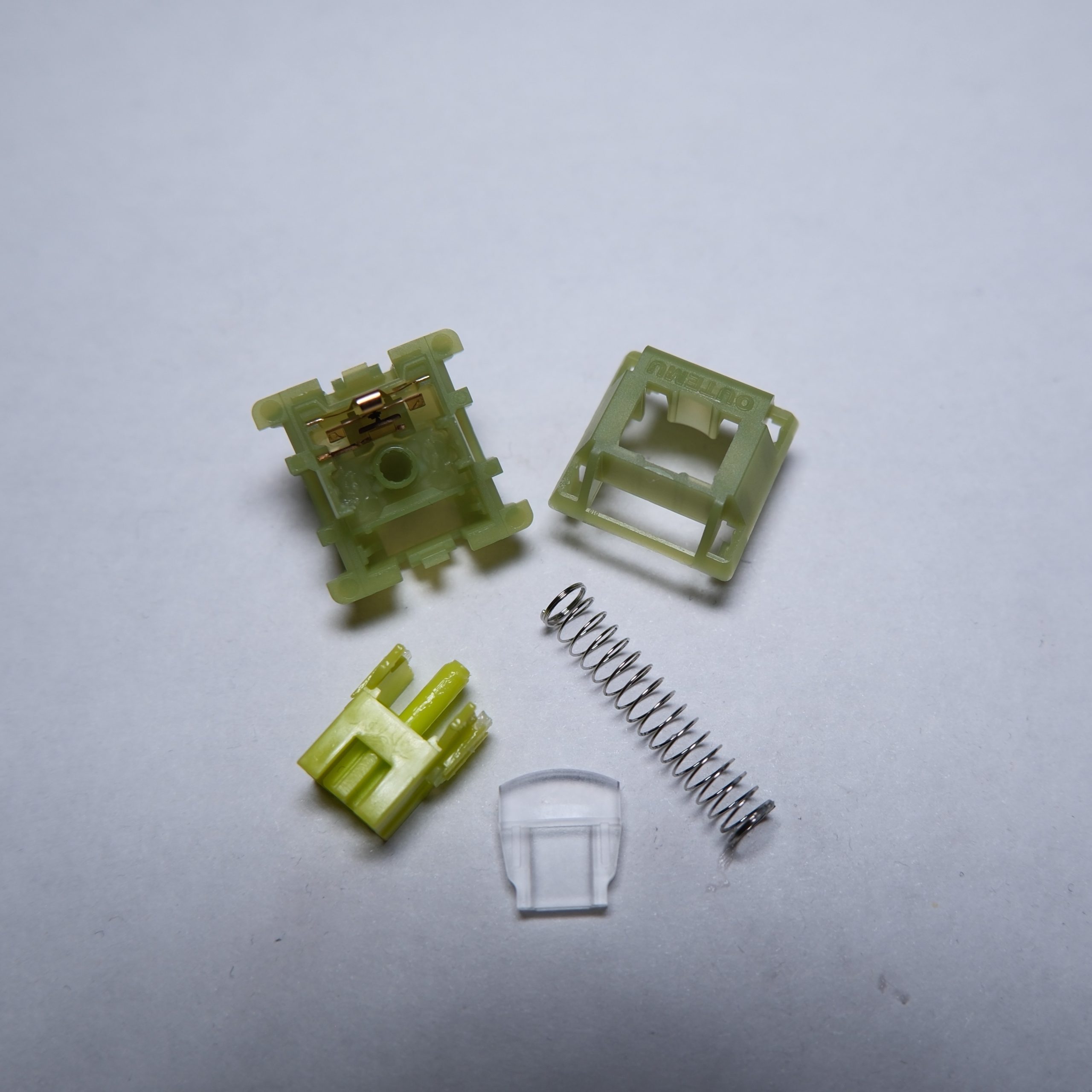 Outemu Silent Lemon V3 switch disassembled.